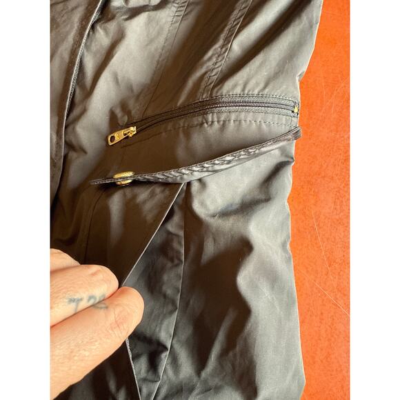 Cole Haan Packable Hooded Rain Coat Jacket Black XS Travel Bag - Picture 7 of 8